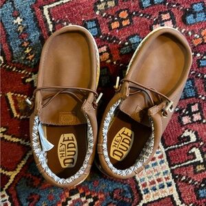 Hey Dude Tan Kids Moccasins